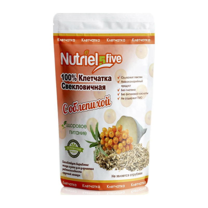 

Nutriel5Five Клетчатка свекловичная с облепихой дойпак 150 г, 150 г