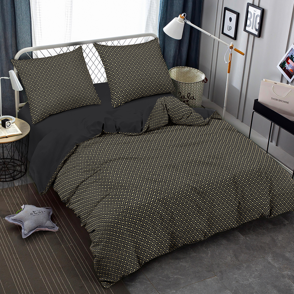 

Постельное белье Amore Mio Shine Crown Полисатин Евро 70х70 серый,золотистый, макосатин SHINE