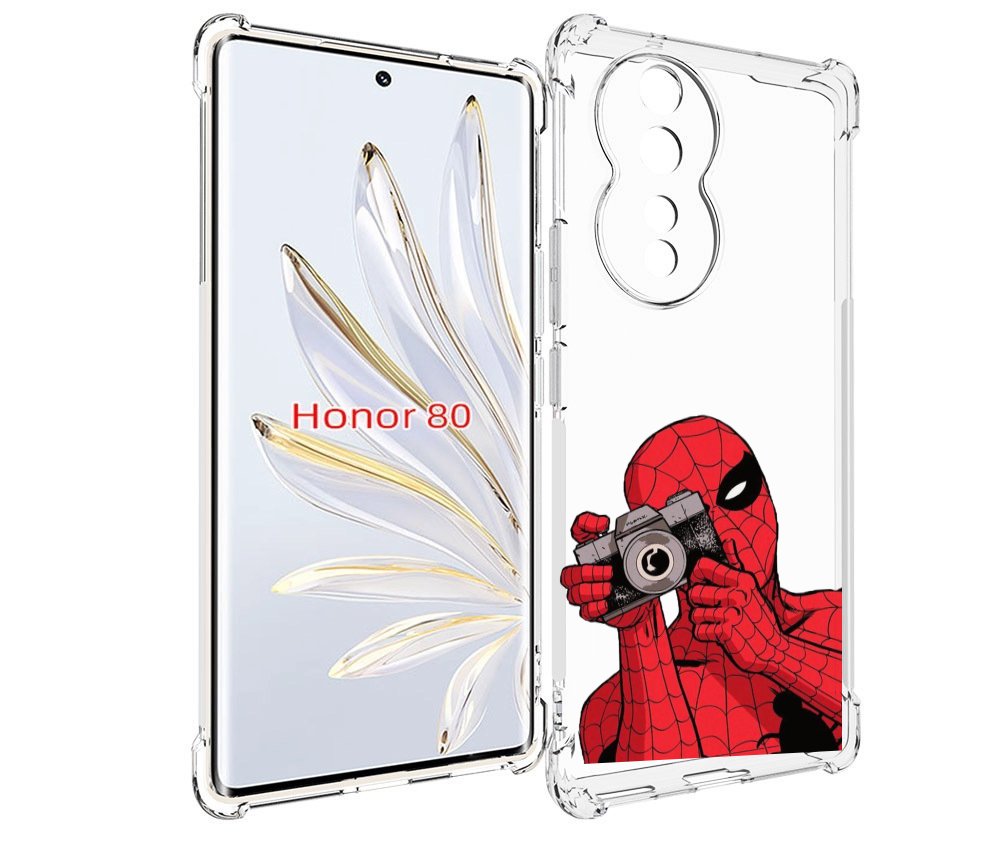 

Чехол MyPads человек паук фотограф детский для Honor 80, Прозрачный, Tocco