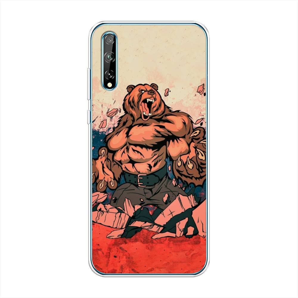 

Чехол Awog на Huawei P Smart S "Медведь с флагом РФ", Коричневый;синий;красный, 6103550-2