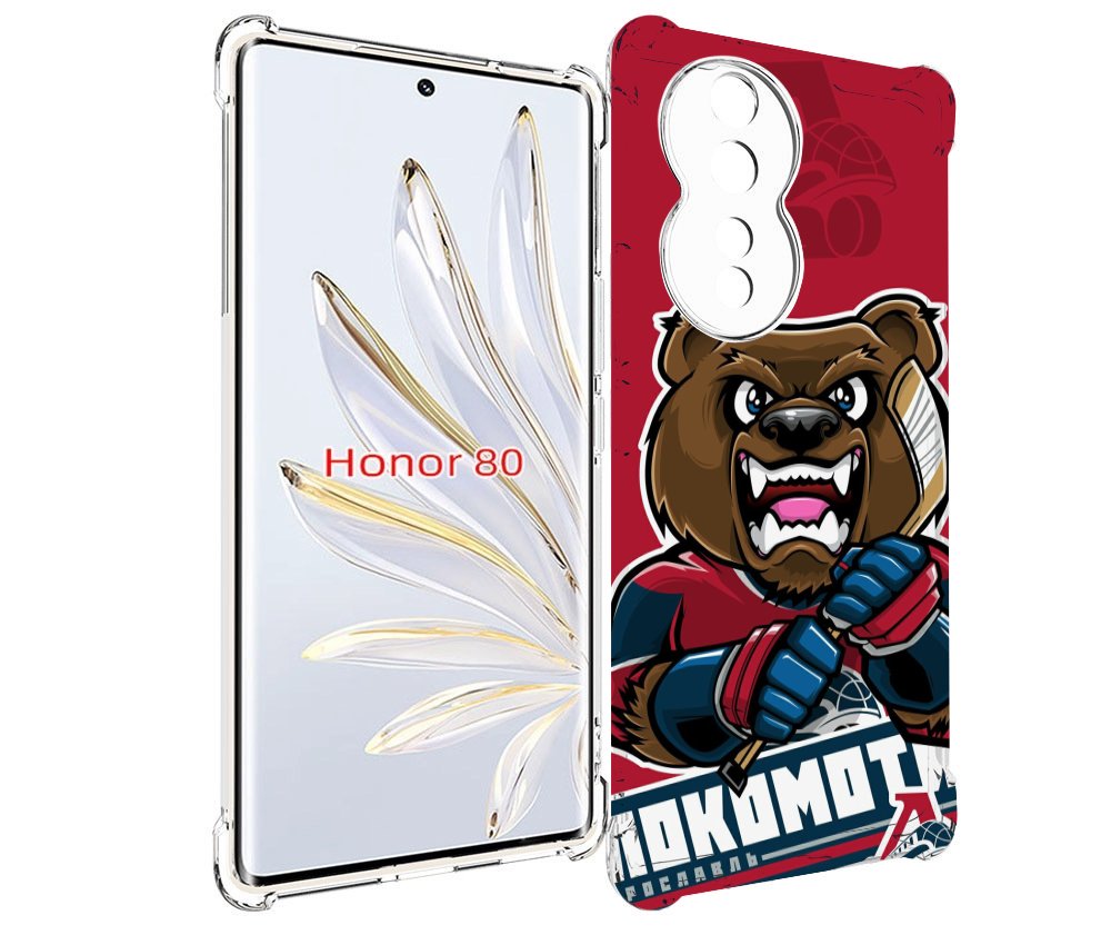 

Чехол MyPads хоккеи локомотив ярославь мужской для Honor 80, Прозрачный, Tocco