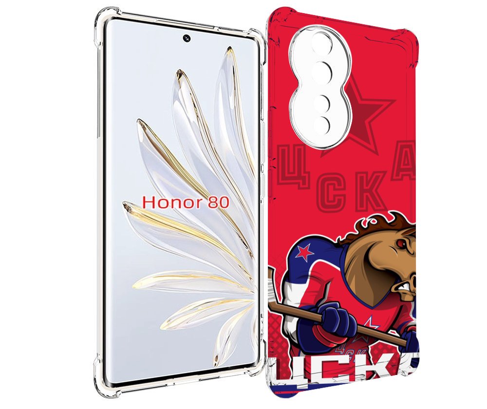 

Чехол MyPads хк цска мужской для Honor 80, Прозрачный, Tocco