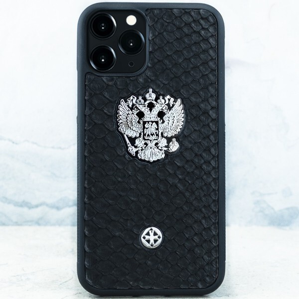 Чехол Euphoria HM Герб РФ Noble Python Black для Apple iPhone 15 Pro