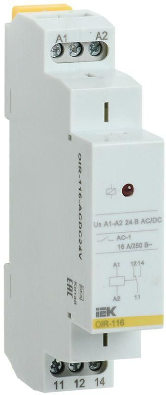 фото Реле промежуточное oir 1 конт. (16а) 24в ac/dc iek oir-116-acdc24v oni