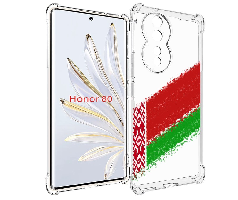 

Чехол MyPads флаг Белорусии мужской для Honor 80, Прозрачный, Tocco