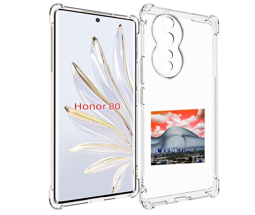 

Чехол MyPads город с девушкой на фоне для Honor 80, Прозрачный, Tocco