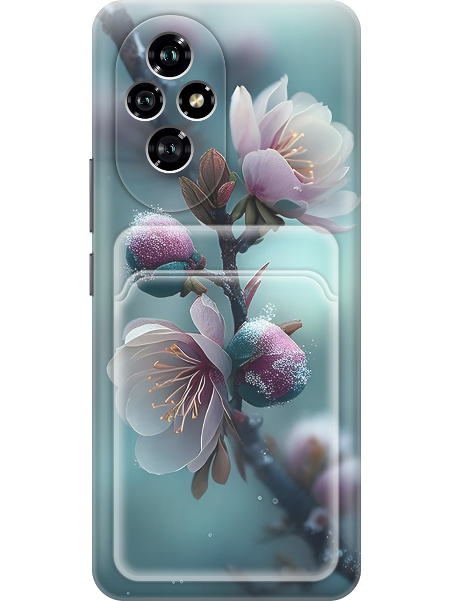 

Силиконовый чехол на Honor 200 с принтом с карманом для карты прозрачный 808475, Прозрачный;белый;голубой, 783978421
