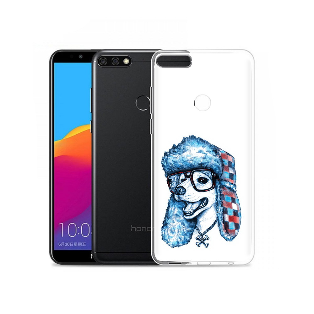 

Чехол MyPads Tocco для Honor 7C Pro зимний пес (PT113786.47.362), Прозрачный, Tocco