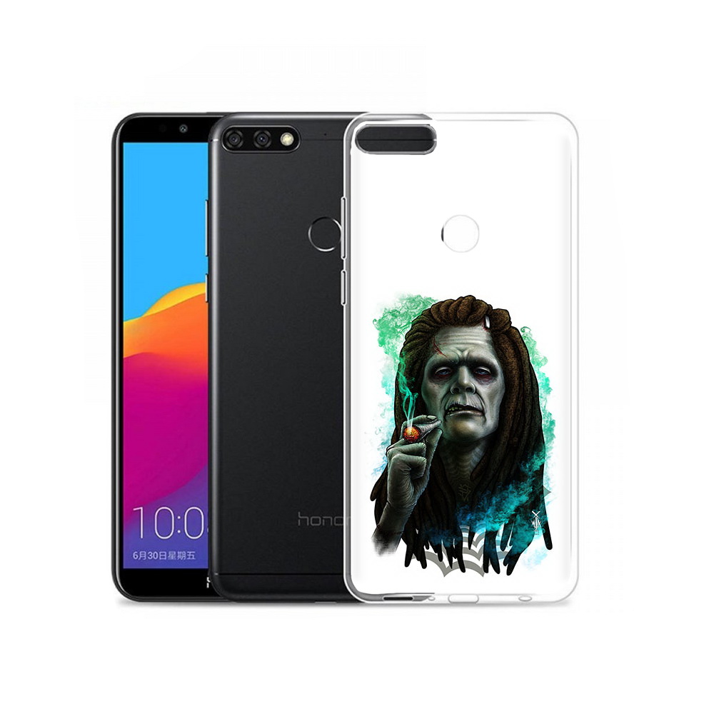 

Чехол MyPads Tocco для Honor 7C Pro зеленый мужчина с сигаретой (PT113786.47.360), Прозрачный, Tocco