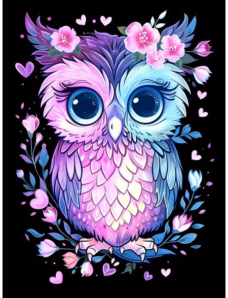 

Алмазная мозаика на подрамнике Сова, 40x30 см, 50 цветов, 83222, ПРА-700