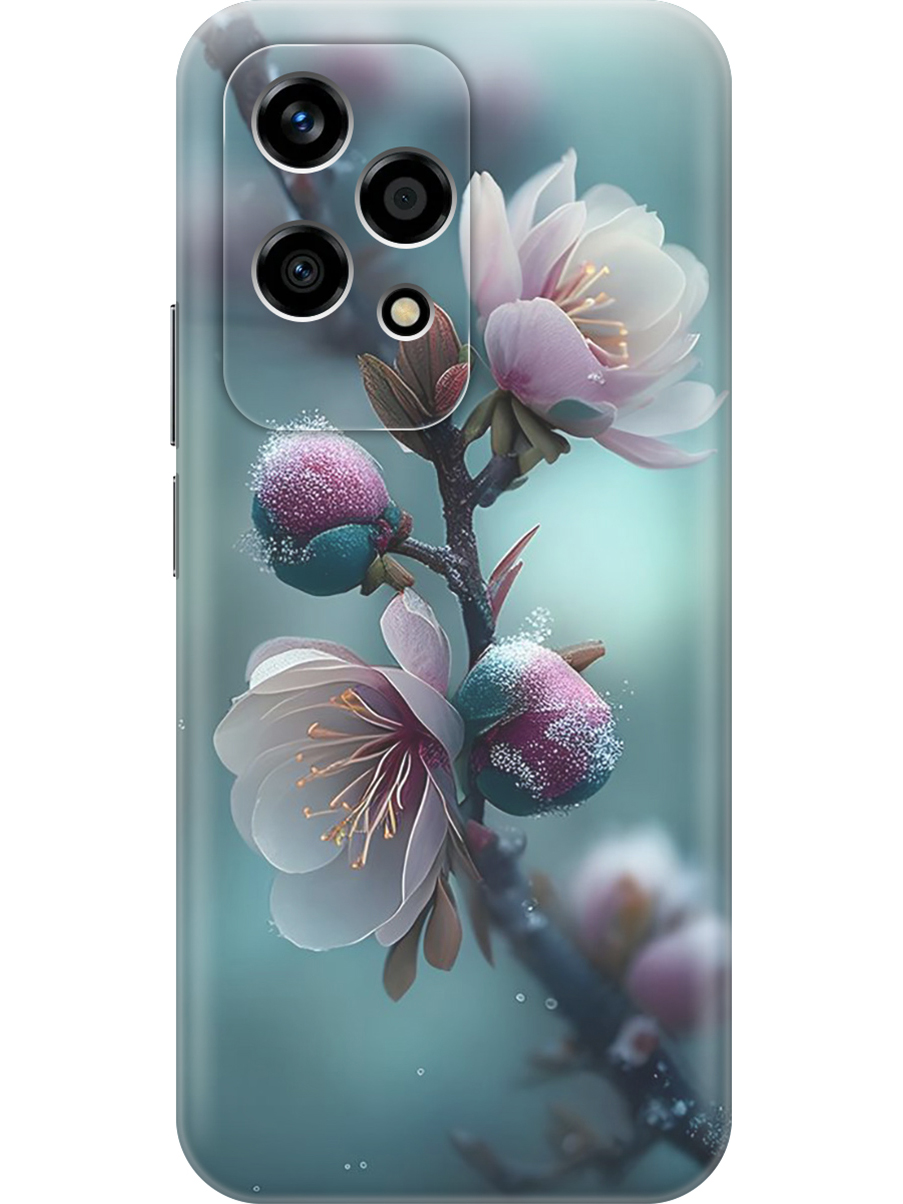 

Силиконовый чехол на Honor 200 lite с принтом "Распускающиеся бутоны", Прозрачный;белый;голубой, 783979021
