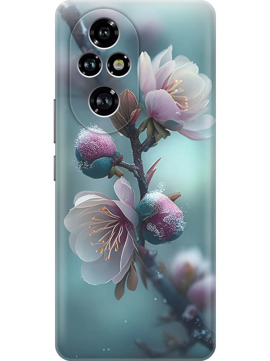 

Силиконовый чехол на Honor 200 pro с принтом "Распускающиеся бутоны", Прозрачный;белый;голубой, 783979621