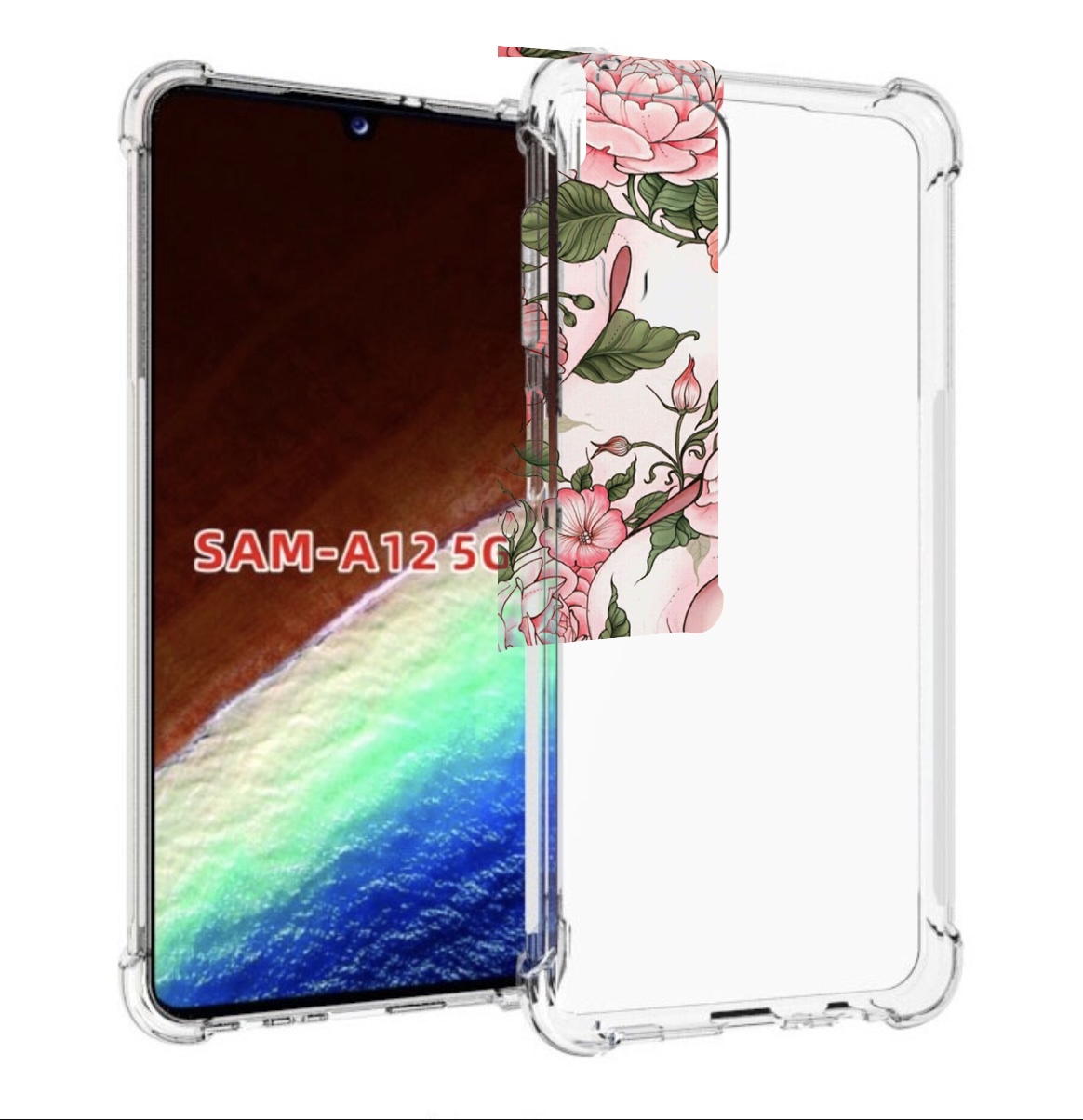 

Чехол MyPads змея-в-розовых-цветах женский для Samsung Galaxy A12 (SM-A125F) 2020/21, Прозрачный, Tocco