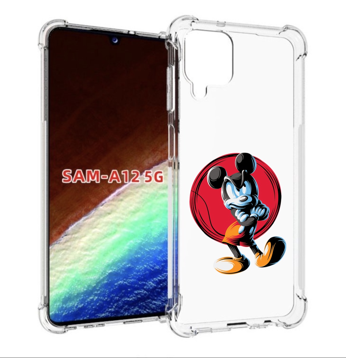 

Чехол MyPads злой-микки для Samsung Galaxy A12 (SM-A125F) 2020/21/A12 Nacho SM-A127F, Прозрачный, Tocco