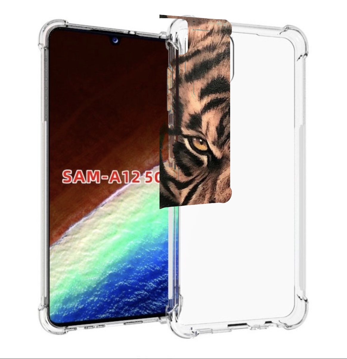 Чехол MyPads злой-большой-тигр для Samsung Galaxy A12 (SM-A125F) 2020/21