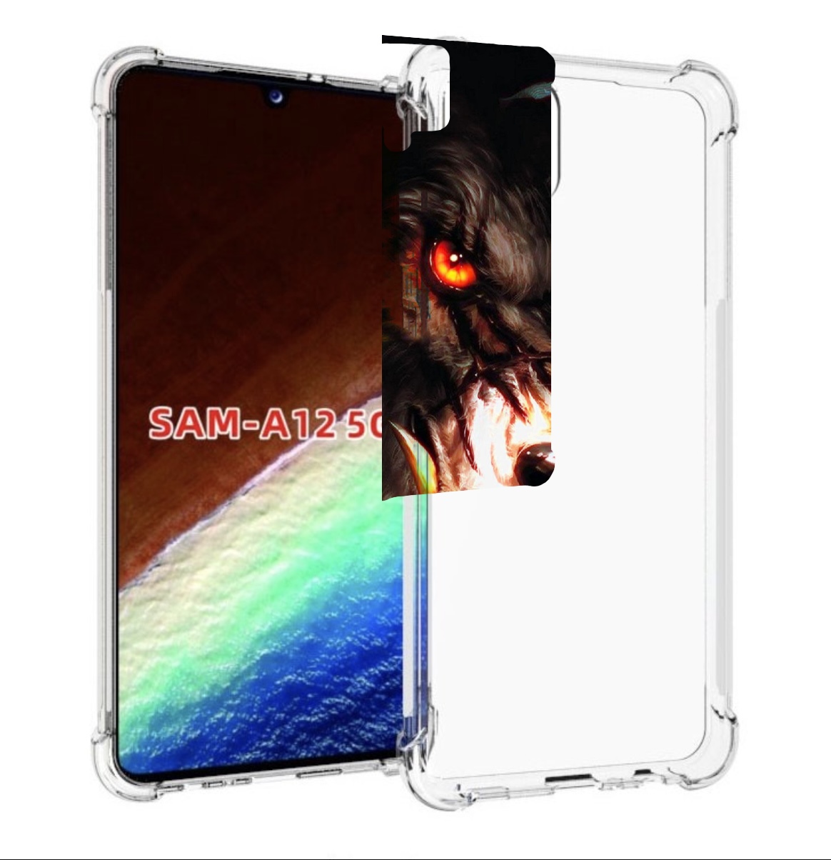 

Чехол MyPads злой голодный волк мужской для Samsung Galaxy A12 (SM-A125F) 2020/21, Прозрачный, Tocco