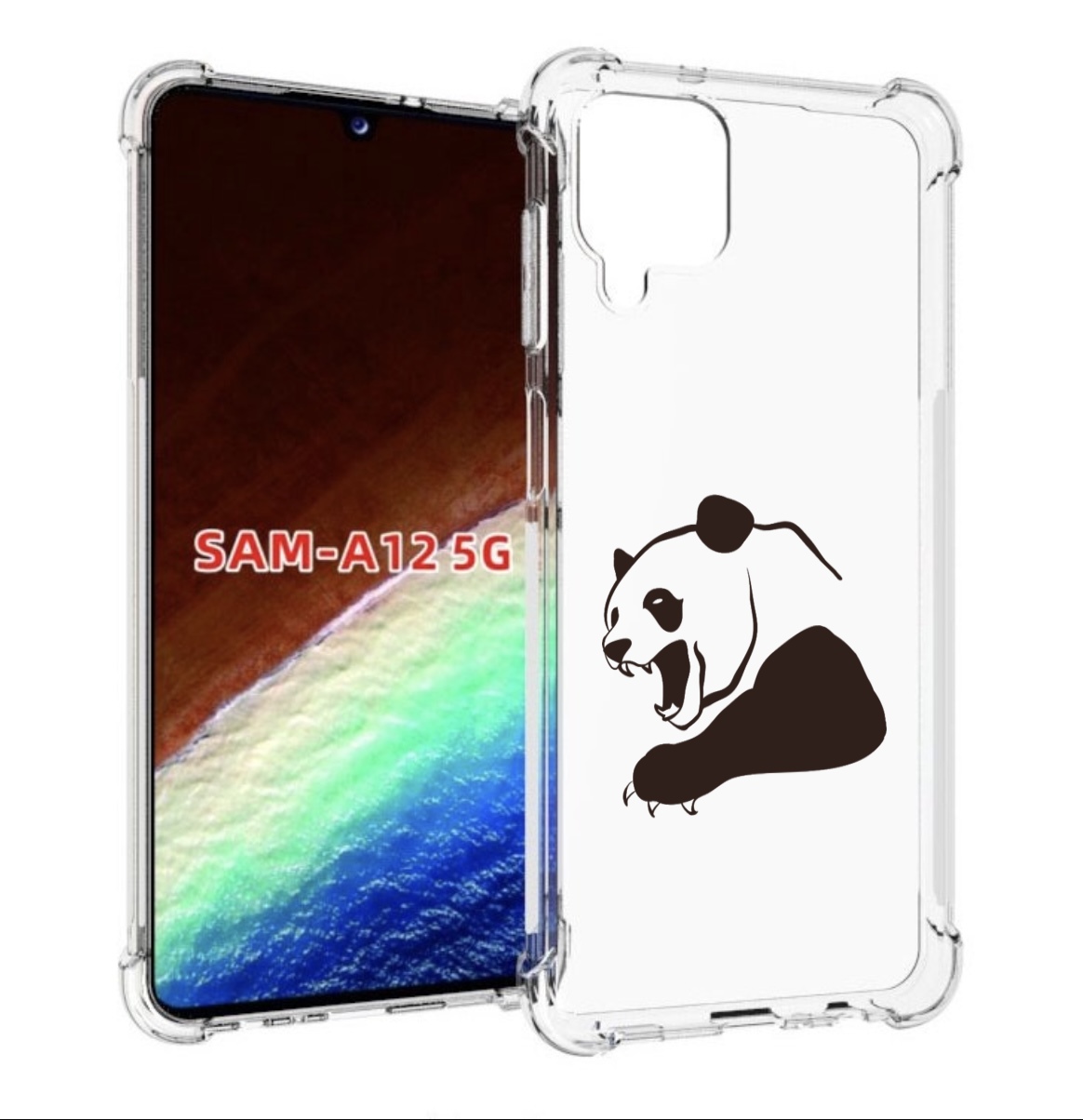 

Чехол MyPads злая-панда для Samsung Galaxy A12 (SM-A125F) 2020/21/A12 Nacho SM-A127F, Прозрачный, Tocco