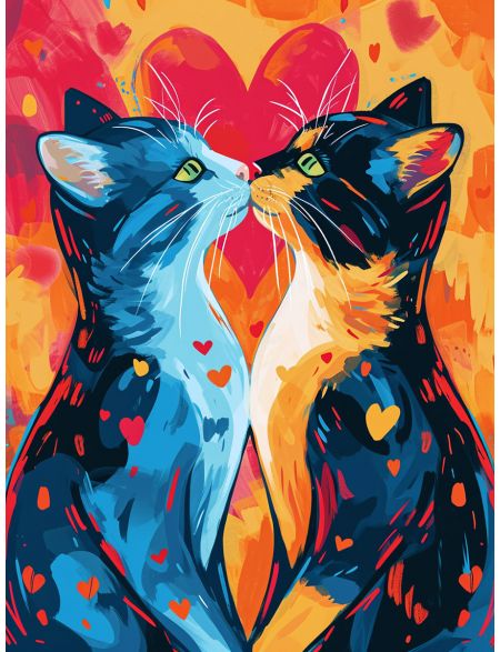 

Алмазная мозаика без подрамника Котики, 130x100 см, 50 цветов, 82961, РА-698