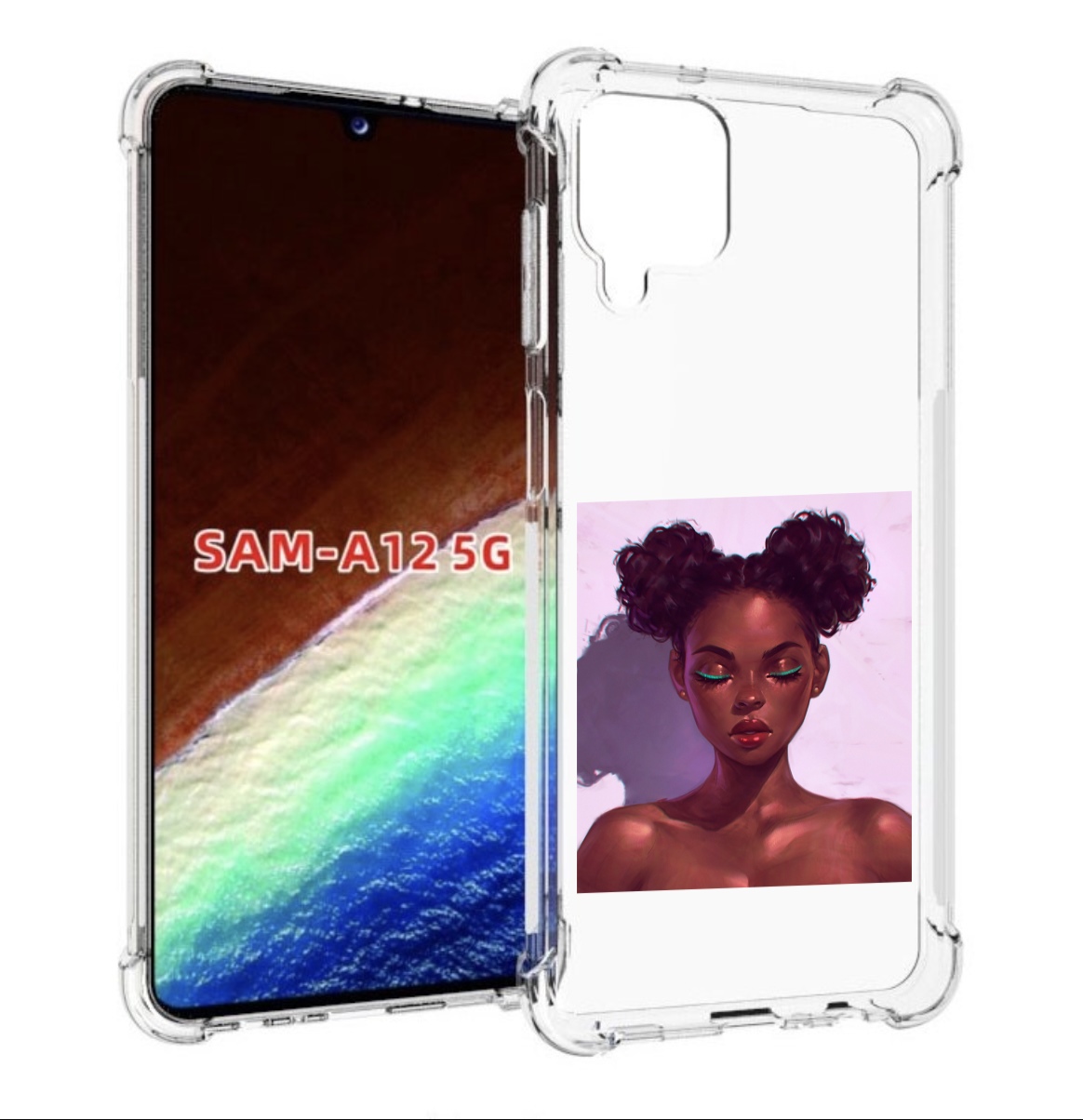 

Чехол MyPads зеленые-стрелки женский для Samsung Galaxy A12 (SM-A125F) 2020/21, Прозрачный, Tocco