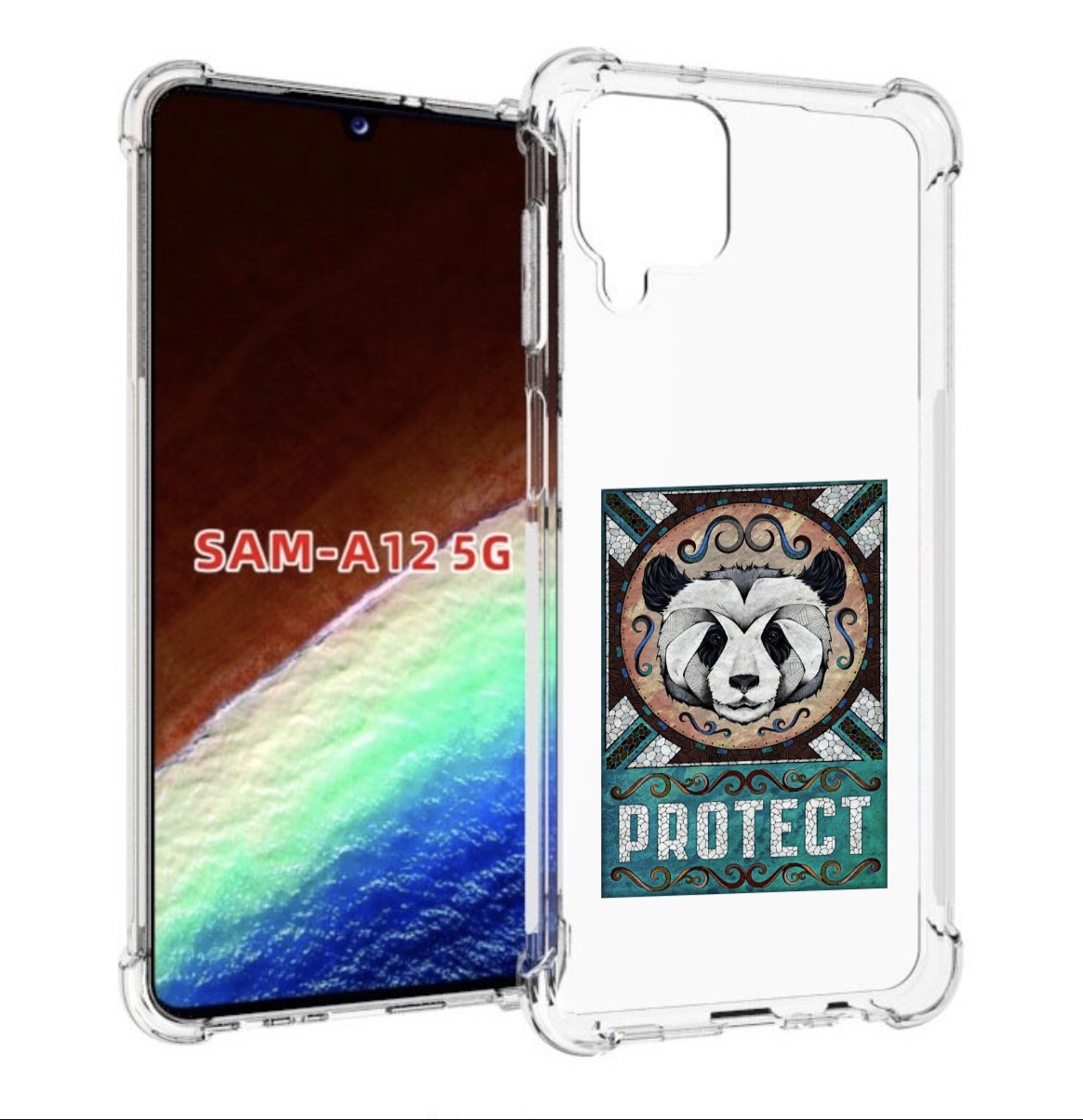 

Чехол MyPads защита панды для Samsung Galaxy A12 (SM-A125F) 2020/21/A12 Nacho SM-A127F, Прозрачный, Tocco