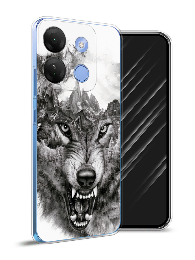

Чехол Awog на Infinix Smart 7 HD "Волк в горах", Серый;белый;бежевый, 3103850-1