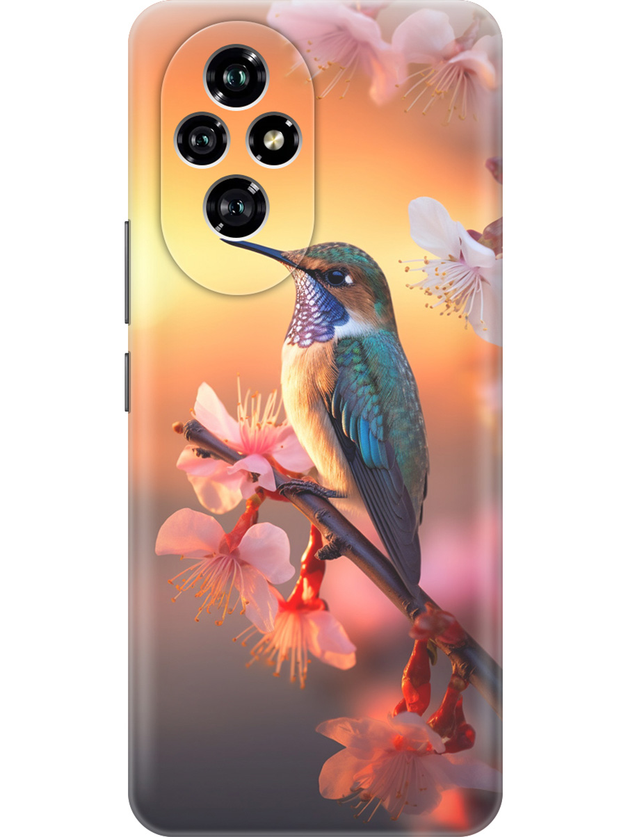 

Силиконовый чехол на Honor 200 с принтом "Птичка и закат", Прозрачный;желтый;красный, 783978421