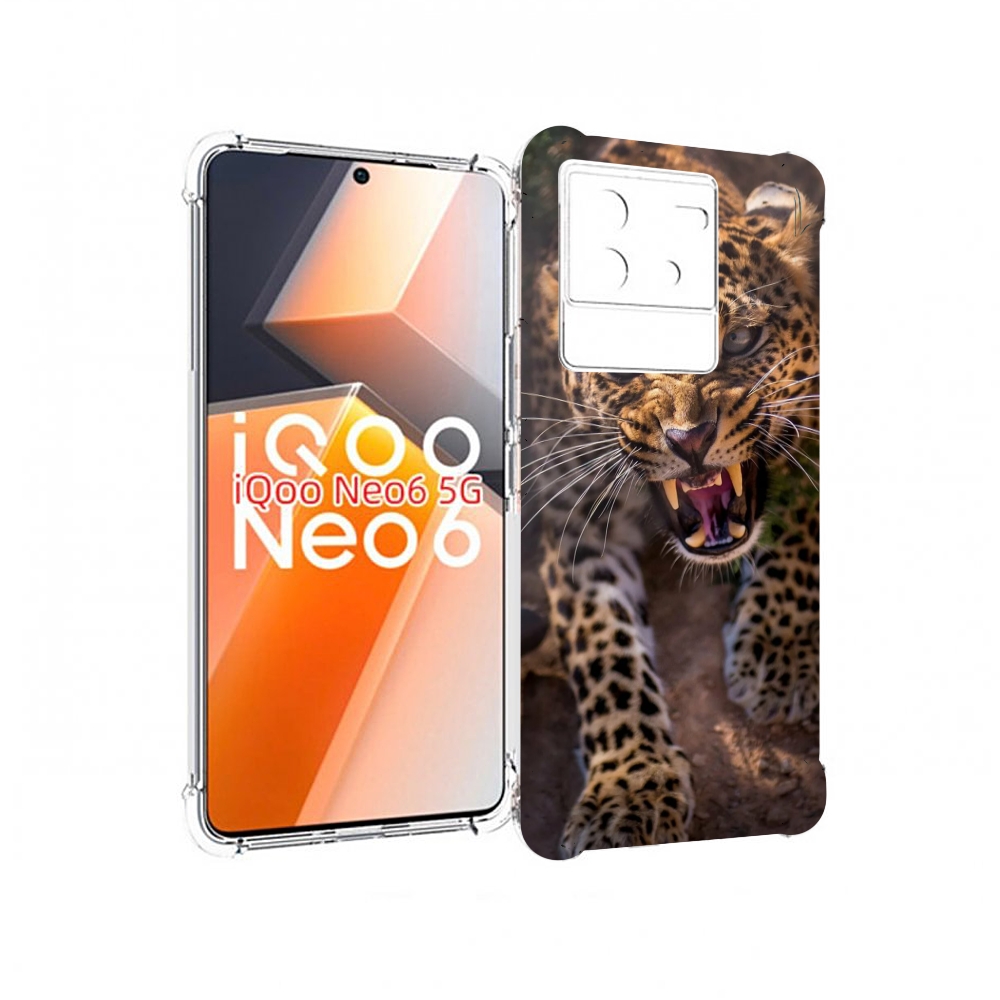 

Чехол MyPads Злой-гепард для Vivo iQoo Neo 6 5G, Прозрачный, Tocco