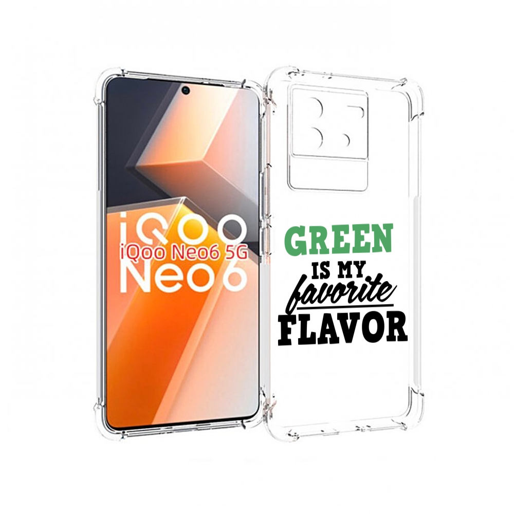 

Чехол MyPads Зеленый-фаворит для Vivo iQoo Neo 6 5G, Прозрачный, Tocco