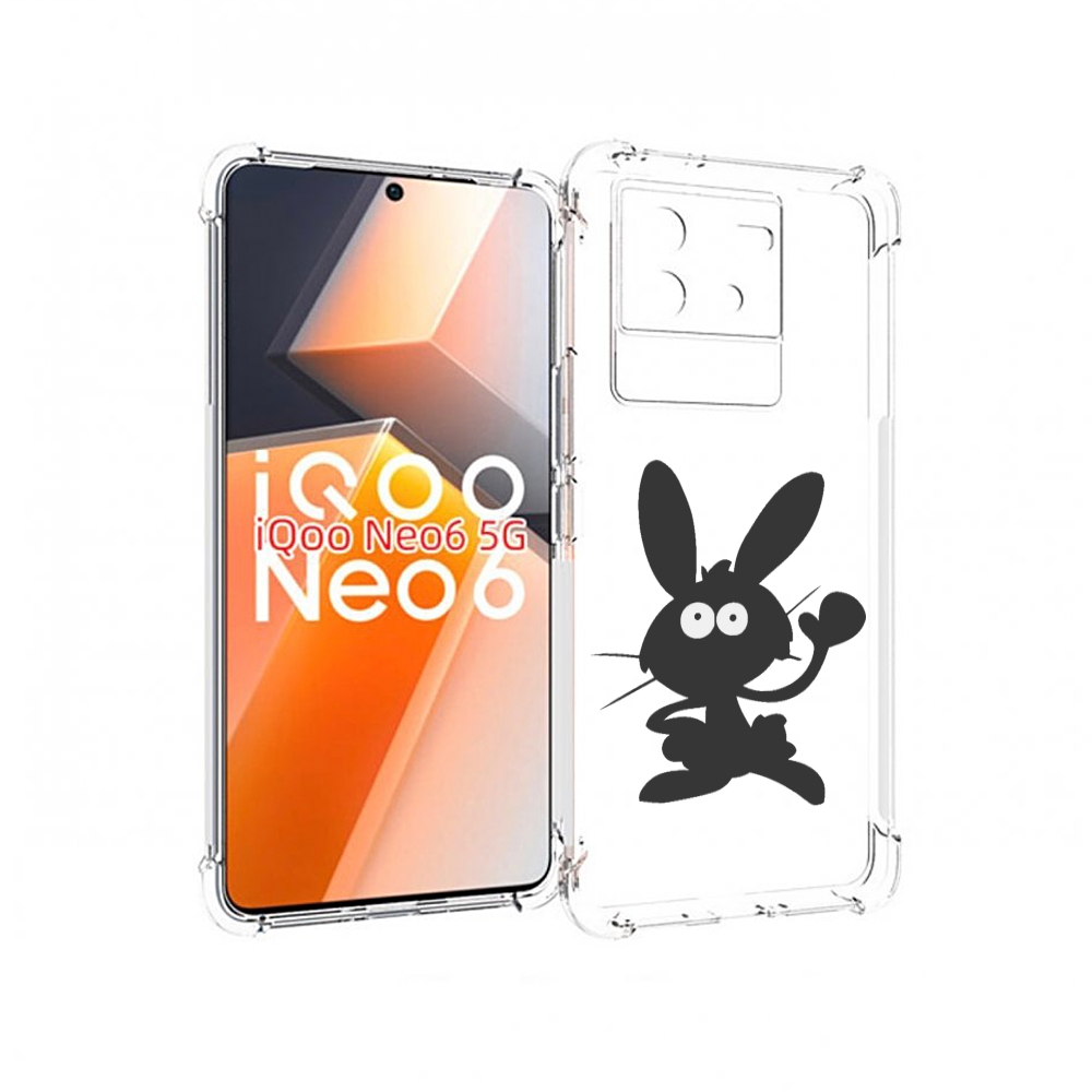 

Чехол MyPads Заяц для Vivo iQoo Neo 6 5G, Прозрачный, Tocco