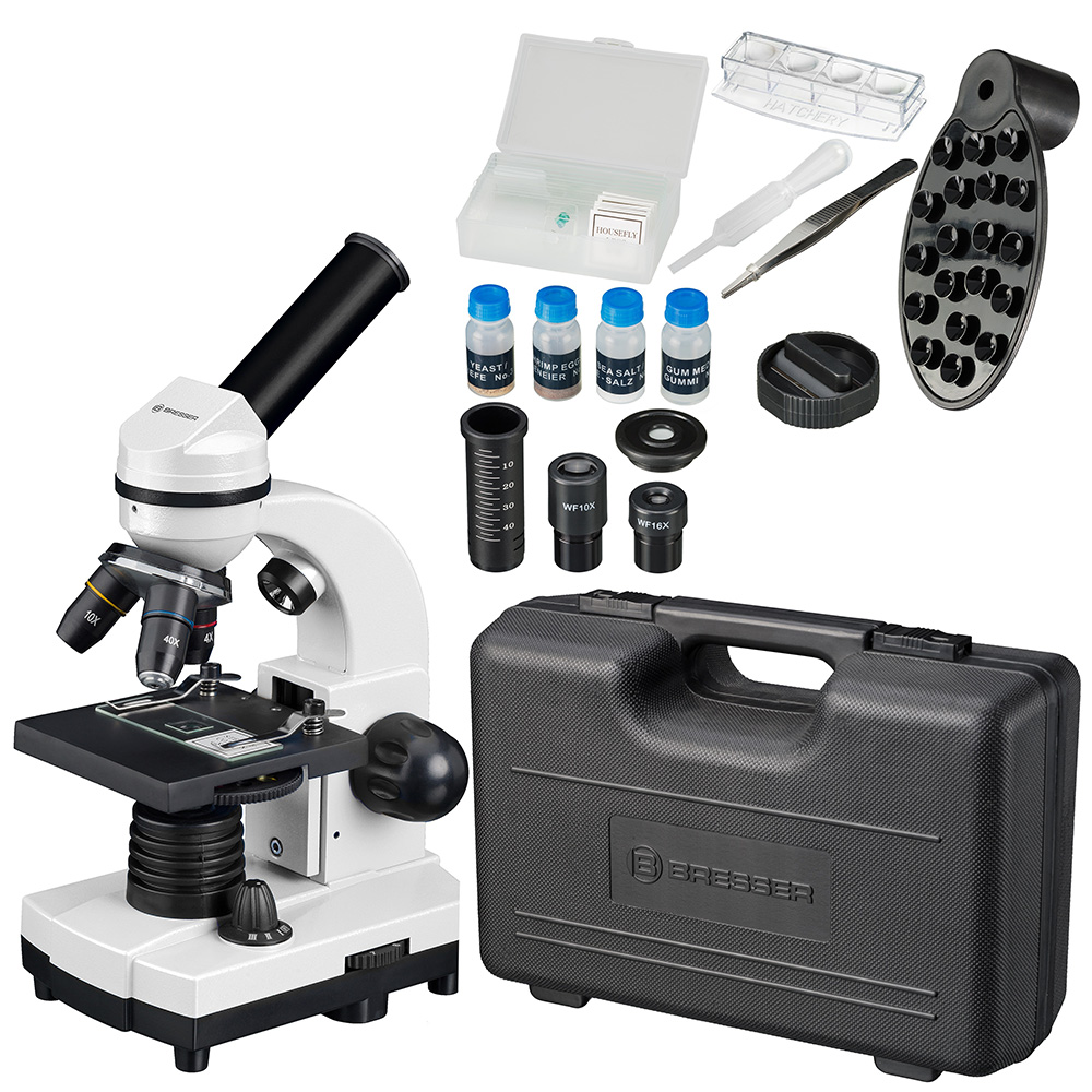 

Микроскоп Bresser Junior Biolux SEL 40–1600x, белый, в кейсе