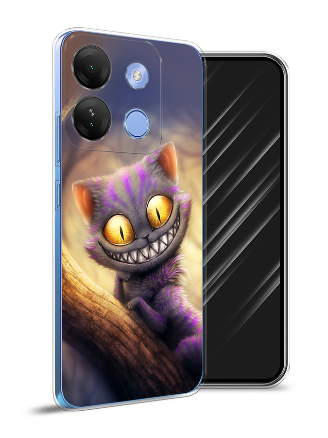 

Чехол Awog на Infinix Smart 7 HD "Cheshire Cat", Фиолетовый;желтый, 3103850-1