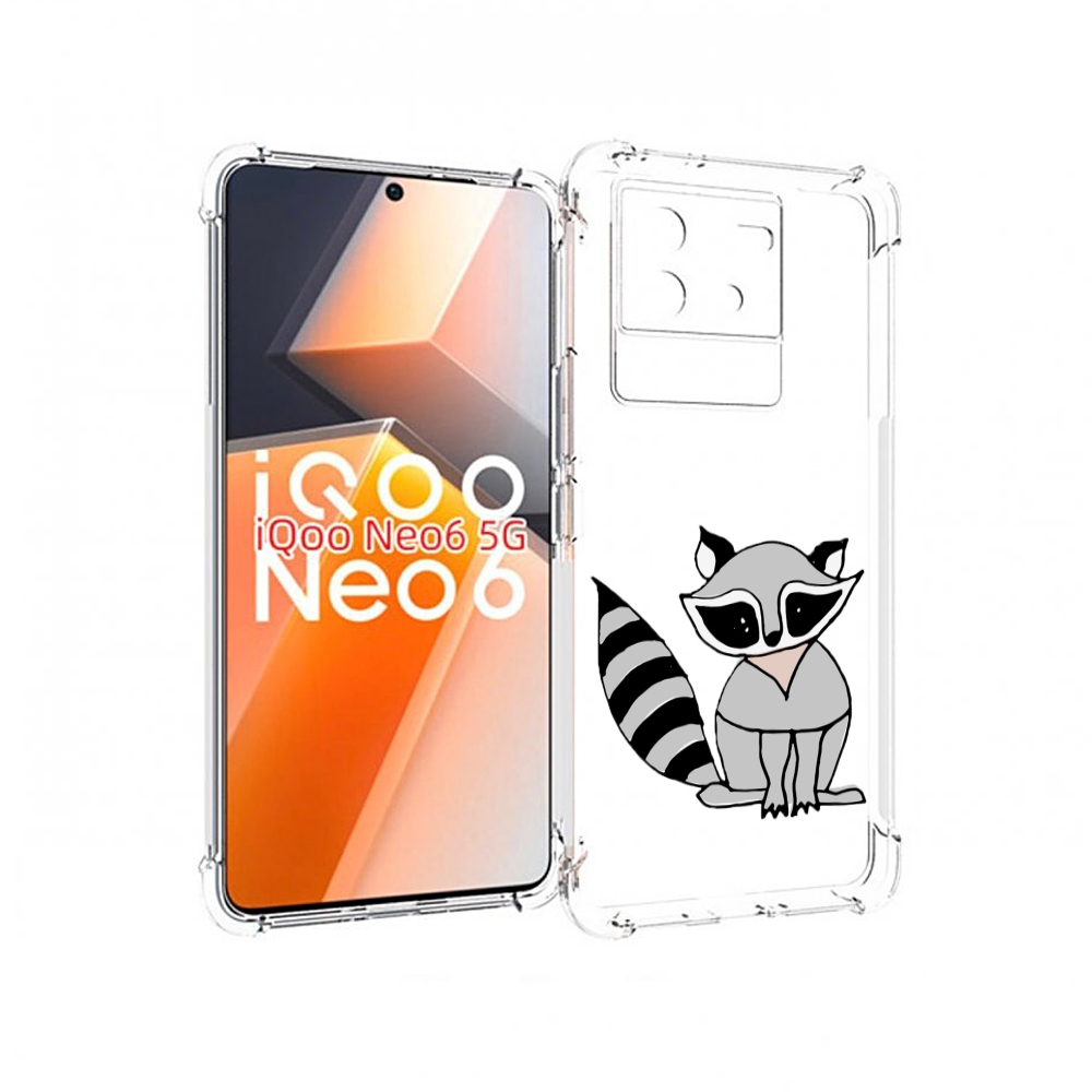 

Чехол MyPads Енотик для Vivo iQoo Neo 6 5G, Прозрачный, Tocco