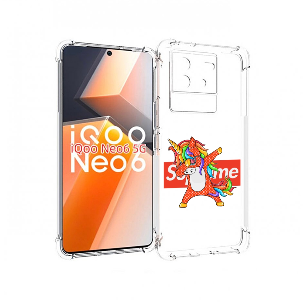 

Чехол MyPads Единорог-суприм для Vivo iQoo Neo 6 5G, Прозрачный, Tocco