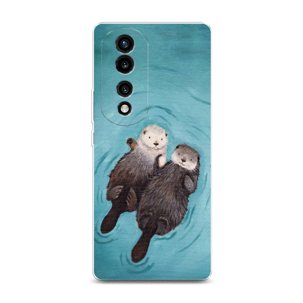 

Силиконовый чехол "Парочка бобров" на Honor 70 Pro, 6108350-10