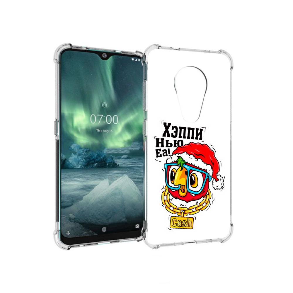 

Чехол MyPads Tocco для Nokia 7.2 Хэппи нью еа (PT139171.105.196), Прозрачный, Tocco