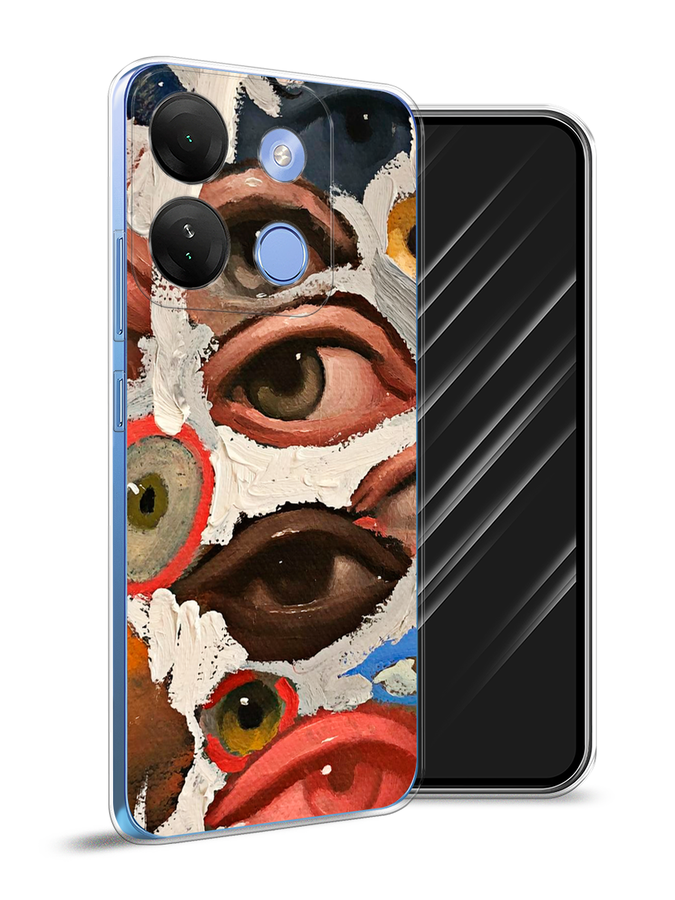 

Чехол Awog на Infinix Smart 7 HD "Глаза масляная живопись", Серый;бежевый;красный, 3103850-7