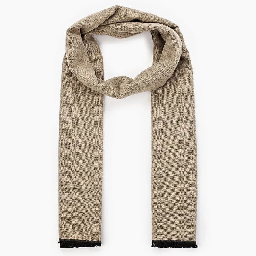 Шарф мужской Rosedena shawlcy19149 бежевый-хаки 30х180 см 1290₽