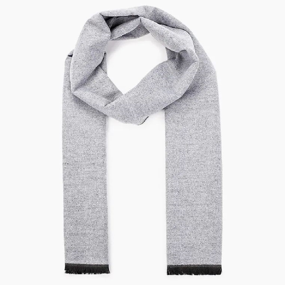 Шарф мужской Rosedena shawlcy19149 светло-серый 30х180 см 1290₽