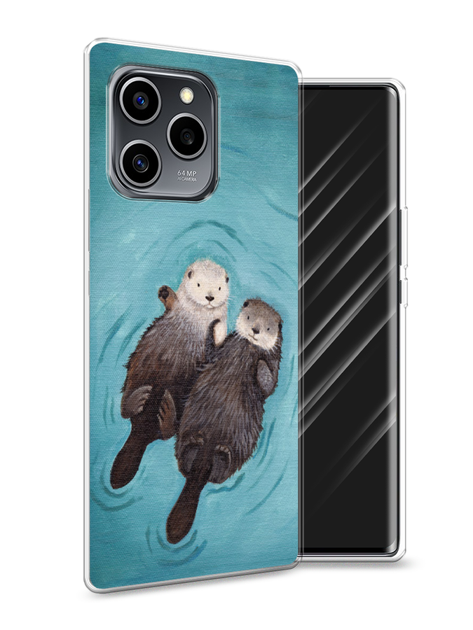 

Чехол Awog на Honor 60 SE "Парочка бобров", Разноцветный, 6108050-10