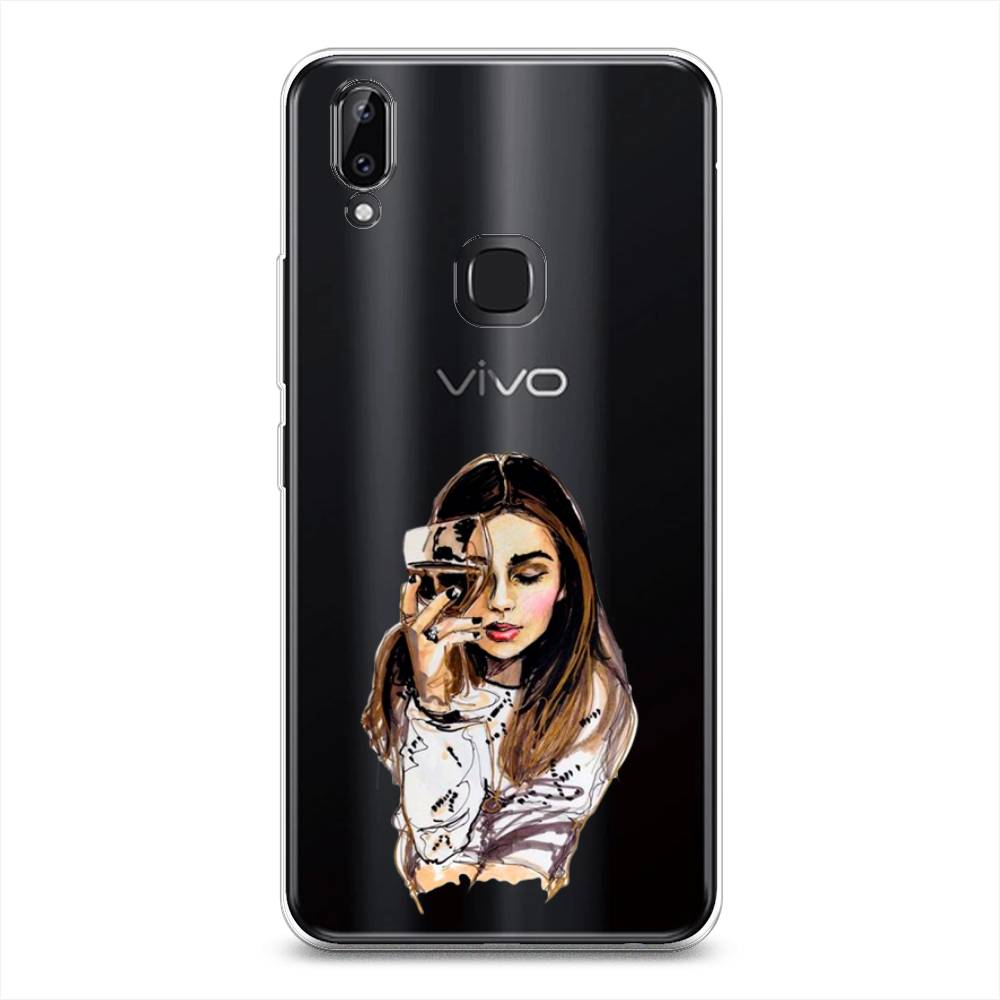 

Чехол Awog на Vivo Y85/V9 "Девушка с бокалом", Разноцветный, 260350-7