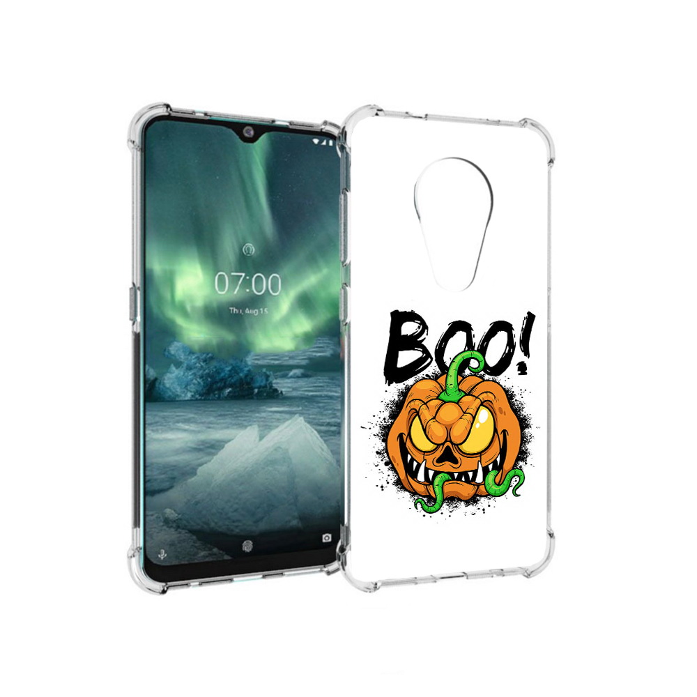 

Чехол MyPads Tocco для Nokia 7.2 Хэллоуин бу (PT139171.105.193), Прозрачный, Tocco