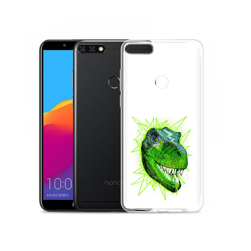 

Чехол MyPads Tocco для Honor 7C Pro зеленый динозавр (PT113786.47.358), Прозрачный, Tocco