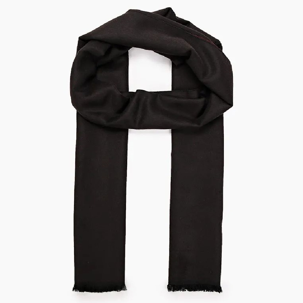 Шарф мужской Rosedena shawlcy19149 черный-бордовый 30х180 см 1290₽