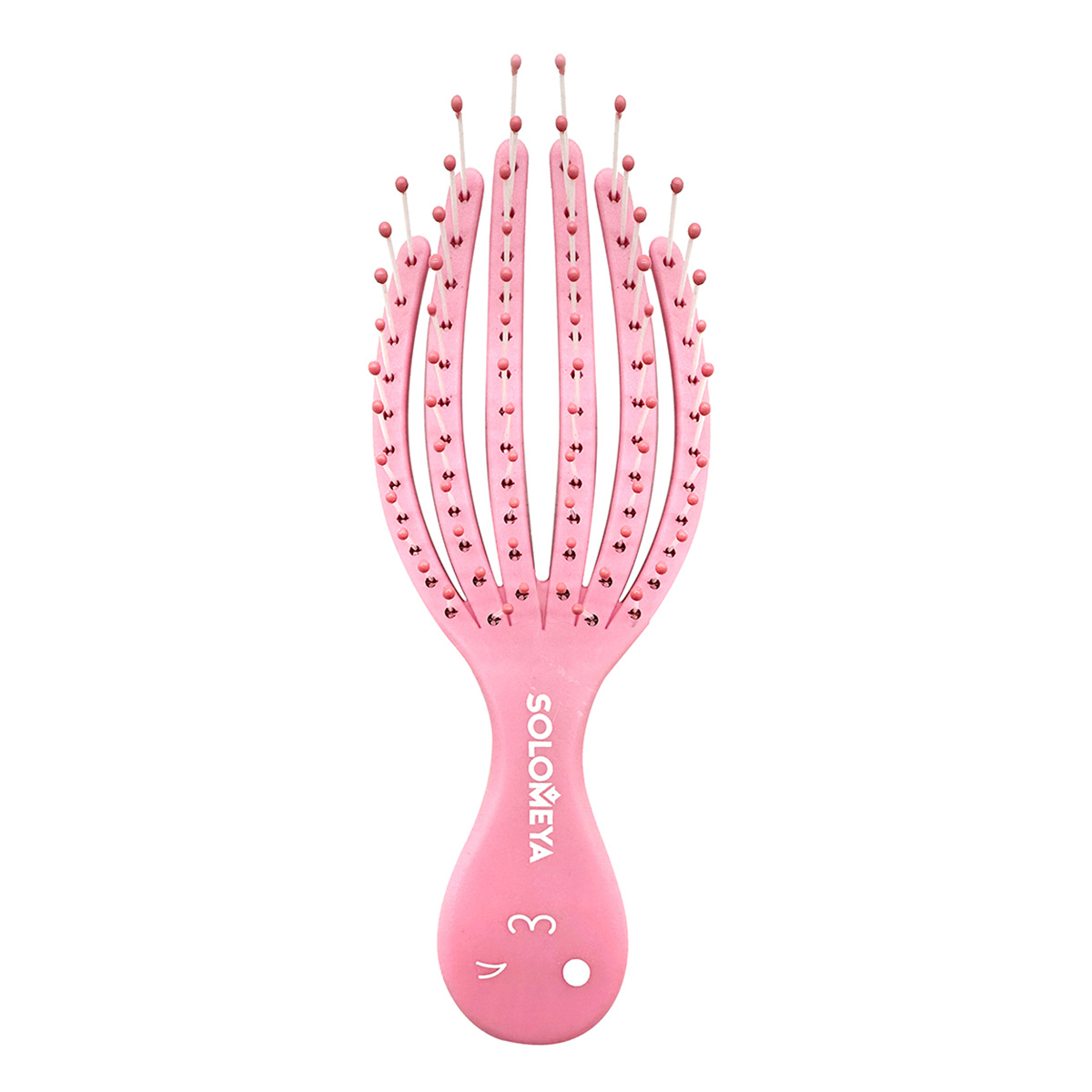 Расческа Solomeya для сухих и влажных волос мини Розовый Осьминог мини вентилятор lovely с led подсветкой розовый