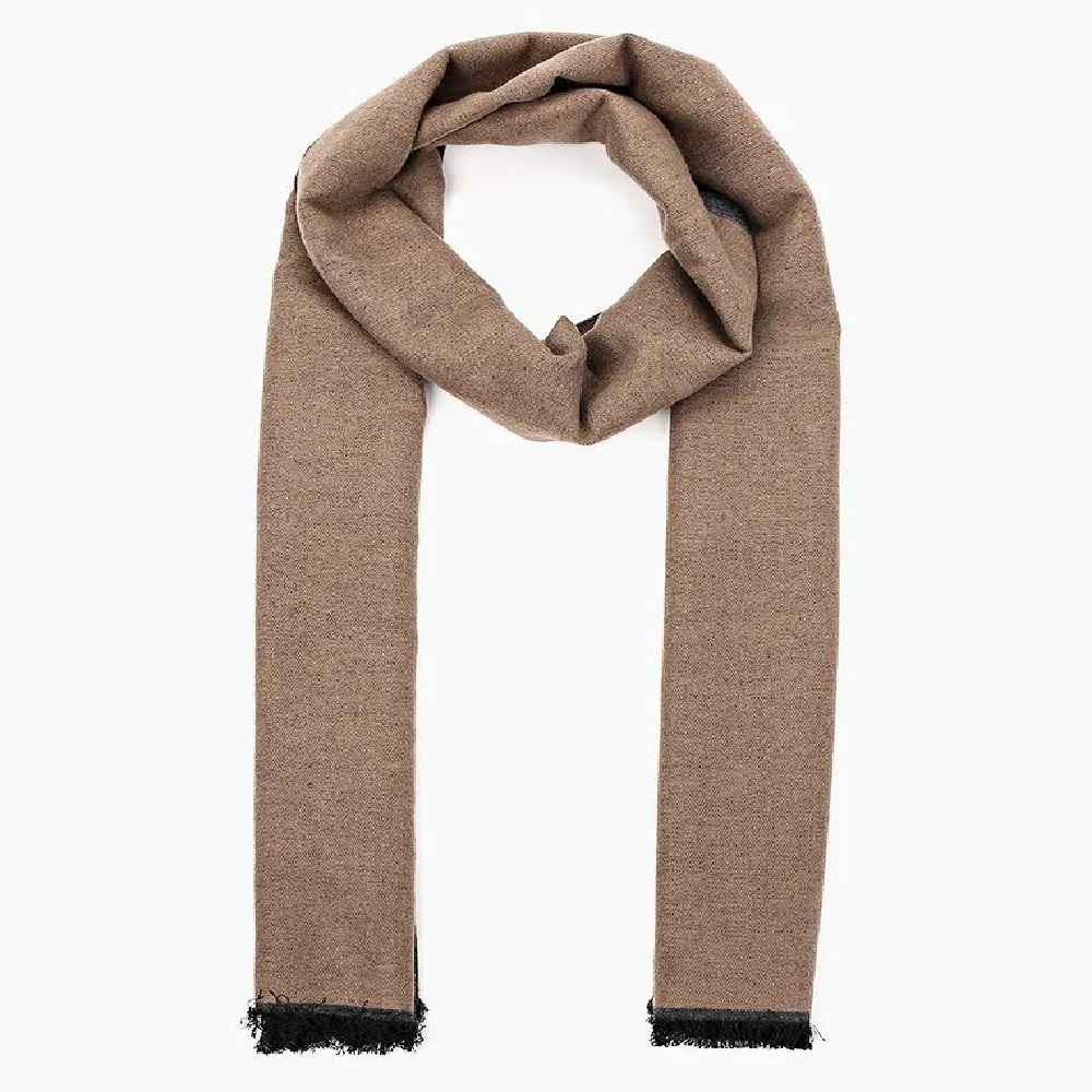 Шарф мужской Rosedena shawlcy19149 мокко-черный 30х180 см 1290₽