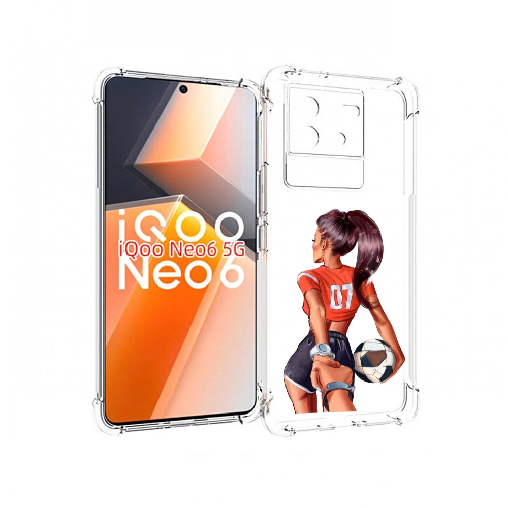 

Чехол MyPads Девушка-футболистка женский для Vivo iQoo Neo 6 5G, Прозрачный, Tocco