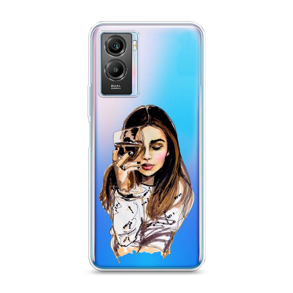 

Чехол Awog на Vivo Y55s 5G "Девушка с бокалом", Разноцветный, 266150-7
