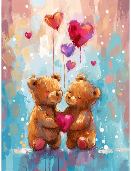 

Алмазная мозаика без подрамника Влюбленные, 25x20 см, 40 цветов, 82916, РА-693