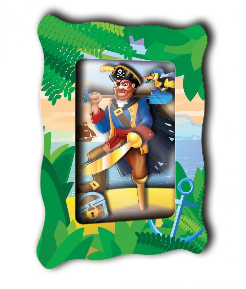 Vizzle Мини-объемная картинка в рамке Веселый пират 0220 мини фигурка пираты карибского моря пират скрам x617 5 5 см