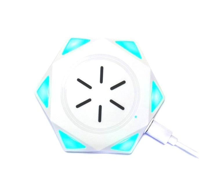 фото Беспроводное зарядное устройство markethot star drill wireless charging bc-18, 10 w, white